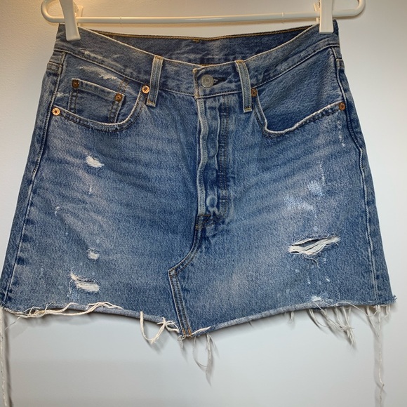 Levi's Dresses & Skirts - Levi’s Distressed Denim Skirt